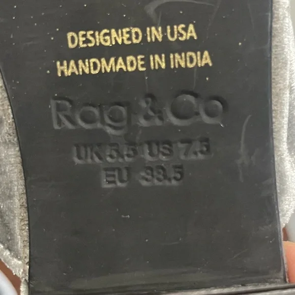 Rag & Co. gray velvet‎ mule NEW 7.5 - Picture 7 of 7